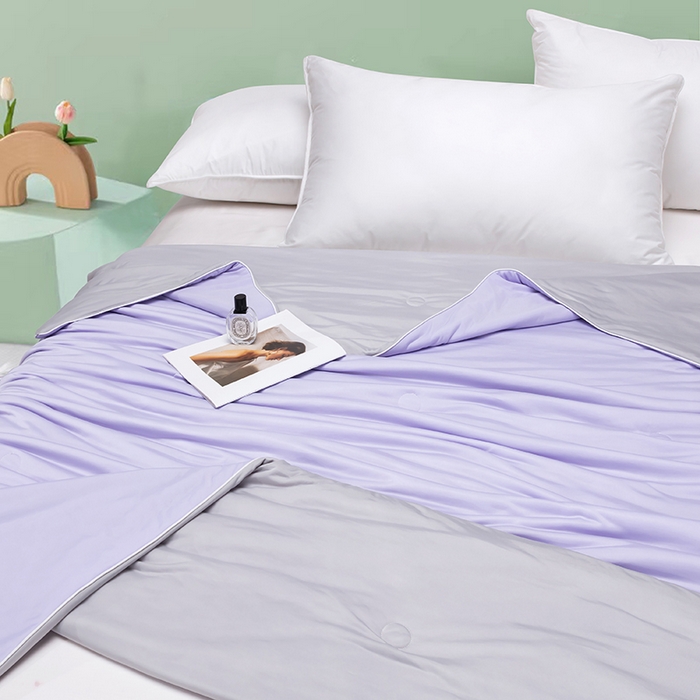 91家纺网 家纺一手货源 找家纺 洽想家 2025新款A类抗菌凉感冰激凌夏被被子被芯 星云紫