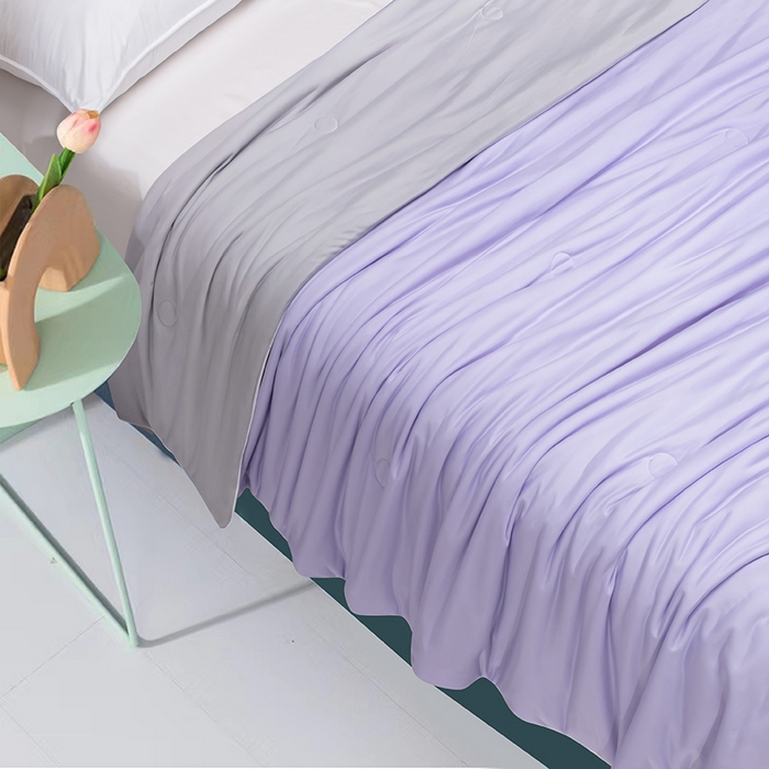 91家纺网 家纺一手货源 找家纺 洽想家 2025新款A类抗菌凉感冰激凌夏被被子被芯 星云紫