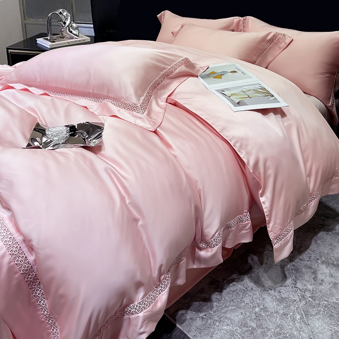 91家纺网 家纺一手货源 找家纺 （总）洽想家 2025新款80支天丝镂空瑾系列四件套