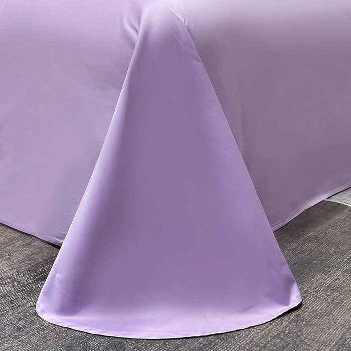 91家纺网 家纺一手货源 找家纺 洽想家 2025新款100支新疆长绒棉纯色埋绳款四件套 罗兰紫