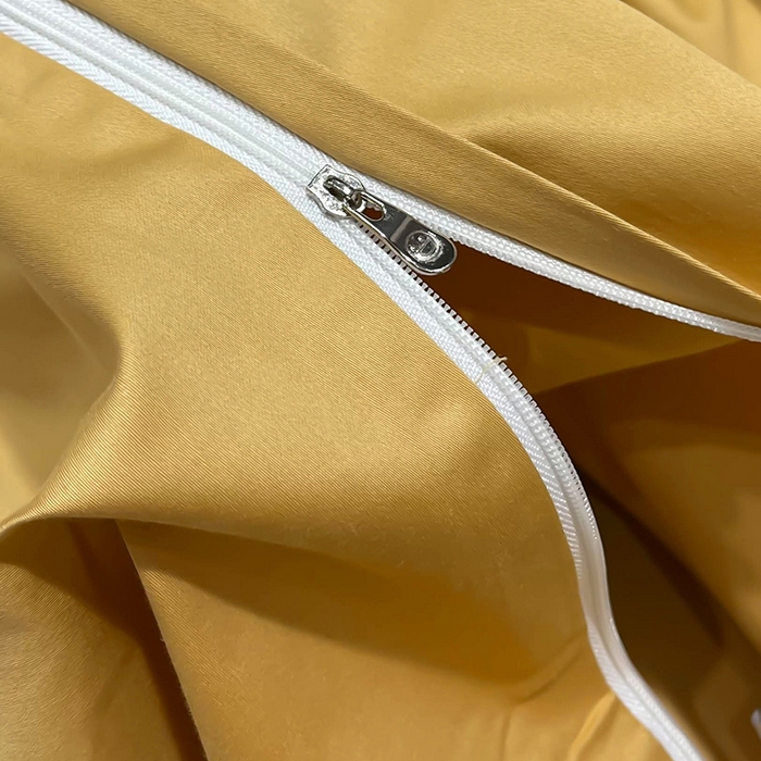 91家纺网 家纺一手货源 找家纺 洽想家 2025新款100支新疆长绒棉纯色埋绳款四件套 拾光-秋月黄