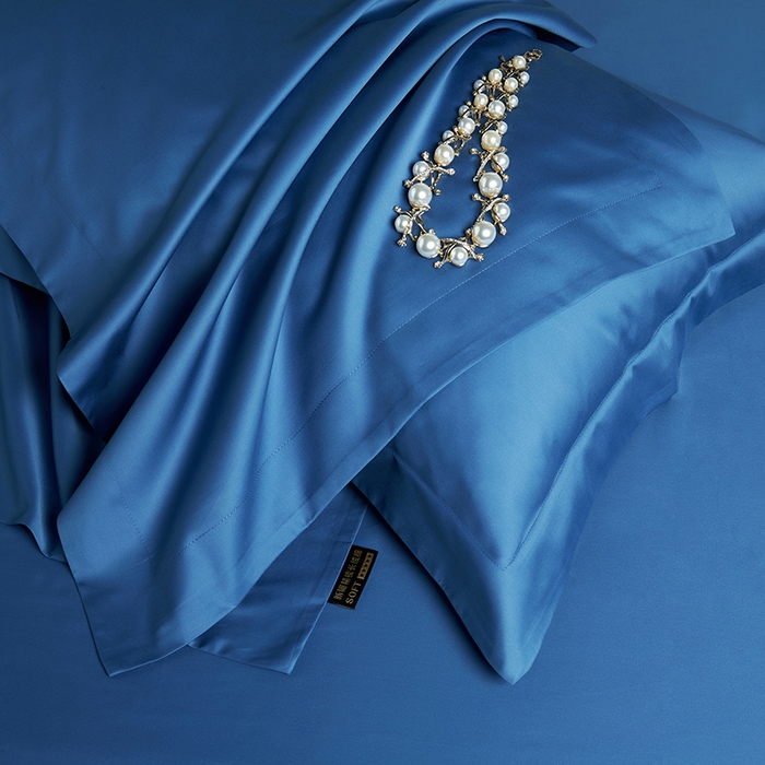 91家纺网 家纺一手货源 找家纺 （总）洽想家 2025新款100支新疆长绒棉纯色双拼四件套