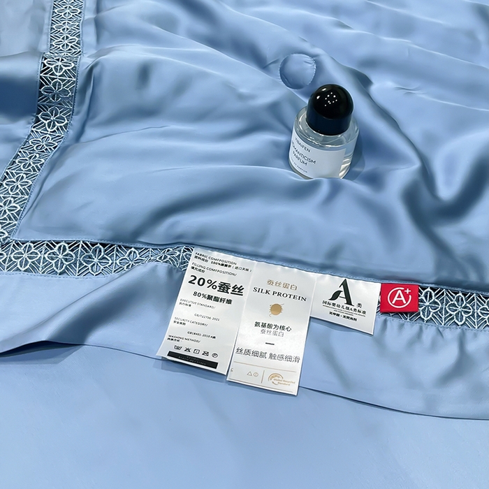 91家纺网 家纺一手货源 找家纺 （总）洽想家 2025新款80支天丝镂空瑾系列夏被四件套