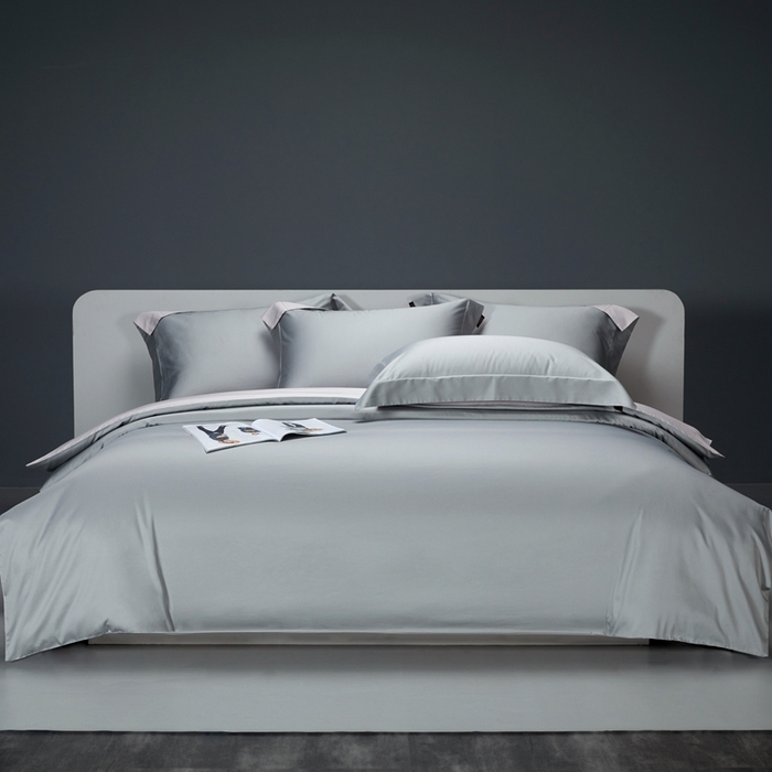 91家纺网 家纺一手货源 找家纺 （总）洽想家 2025新款100支新疆长绒棉纯色双拼四件套