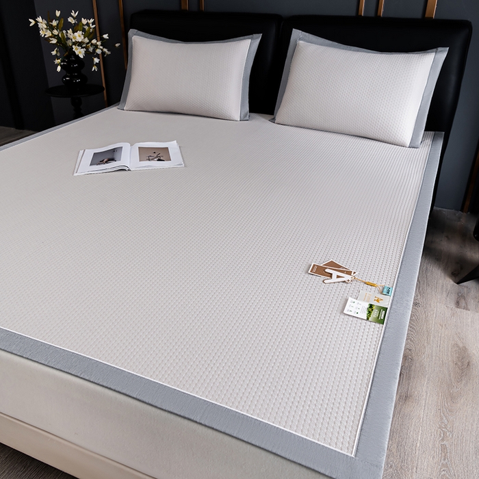 91家纺网 家纺一手货源 找家纺 （总）小牛席业 2025经典款-千鸟格冷感豆豆席系列 床席款凉枕套凉枕套冰丝枕套藤枕套冰藤枕套冰丝枕套竹枕套凉席枕套豆豆枕 