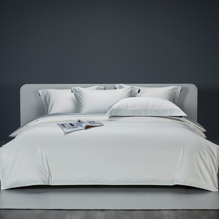 91家纺网 家纺一手货源 找家纺 （总）洽想家 2025新款100支新疆长绒棉纯色双拼四件套