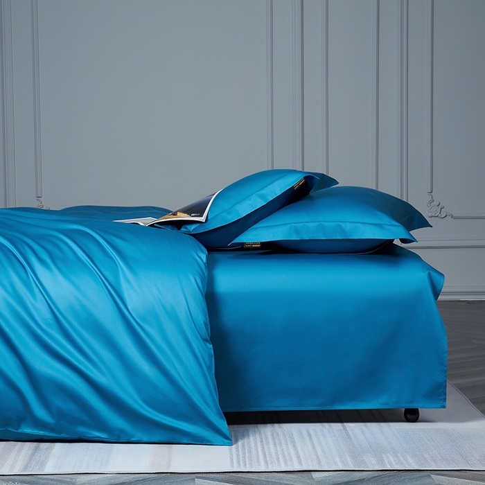 91家纺网 家纺一手货源 找家纺 （总）洽想家 2025新款100支新疆长绒棉纯色双拼四件套