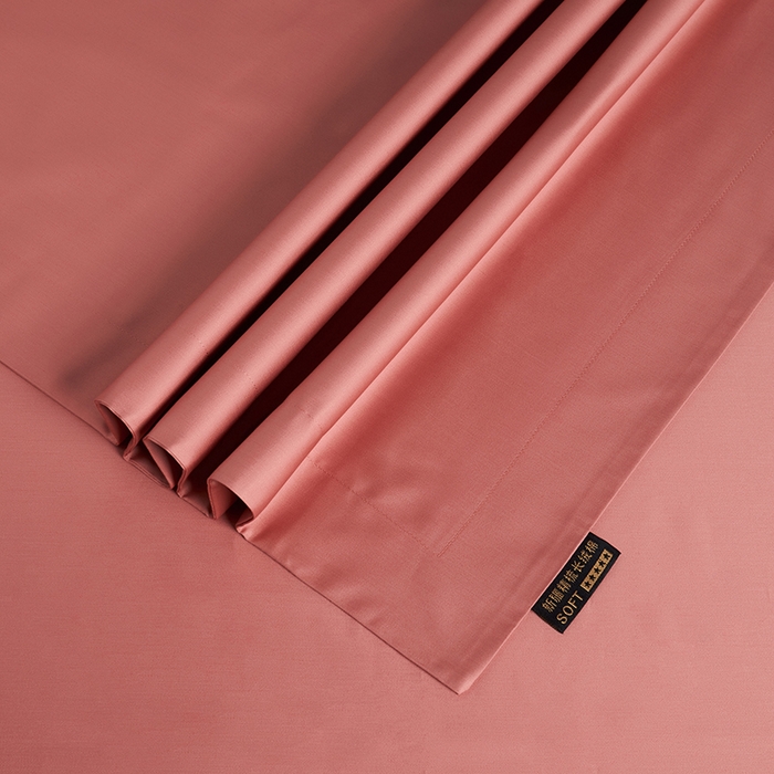 91家纺网 家纺一手货源 找家纺 洽想家 2025新款100支新疆长绒棉纯色双拼四件套 丹青桔-