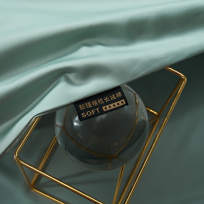 91家纺网 家纺一手货源 找家纺 洽想家 2025新款100支新疆长绒棉纯色双拼四件套 丹青绿-