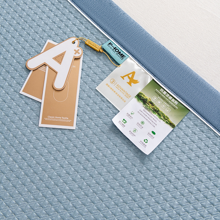 91家纺网 家纺一手货源 找家纺 小牛席业 2025经典款-千鸟格冷感豆豆席系列 床席款 蓝色