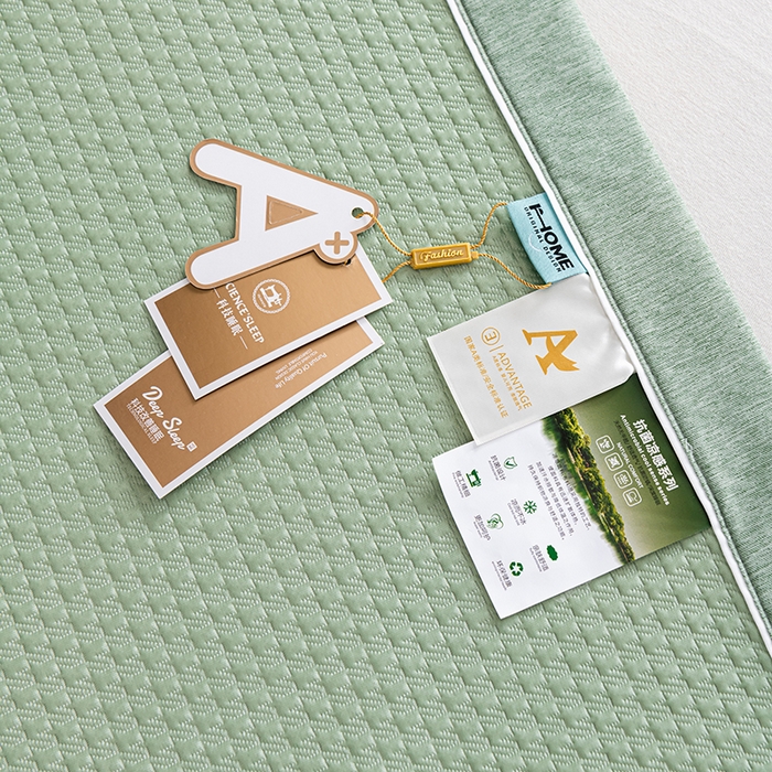 91家纺网 家纺一手货源 找家纺 小牛席业 2025经典款-千鸟格冷感豆豆席系列 床席款 绿色