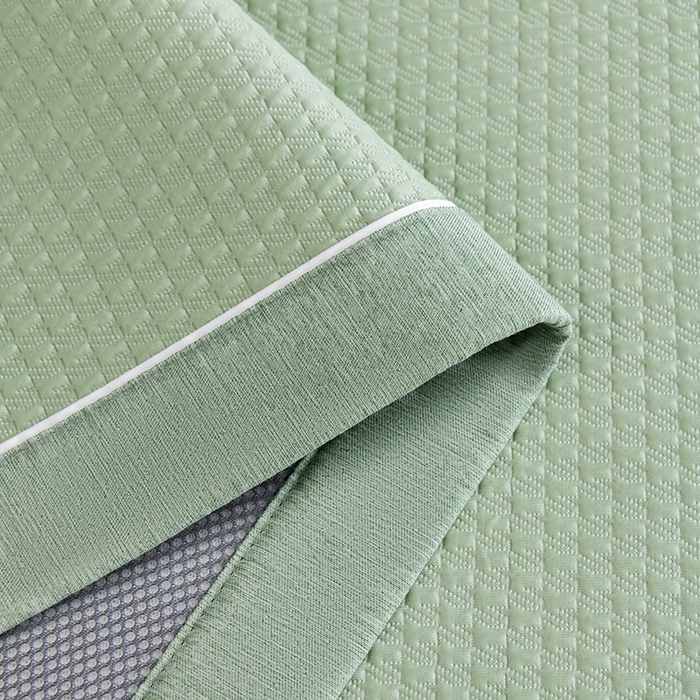 91家纺网 家纺一手货源 找家纺 小牛席业 2025经典款-千鸟格冷感豆豆席系列 床席款 绿色