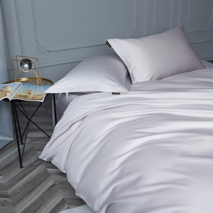 91家纺网 家纺一手货源 找家纺 洽想家 2025新款100支新疆长绒棉纯色双拼四件套 沙滩灰-