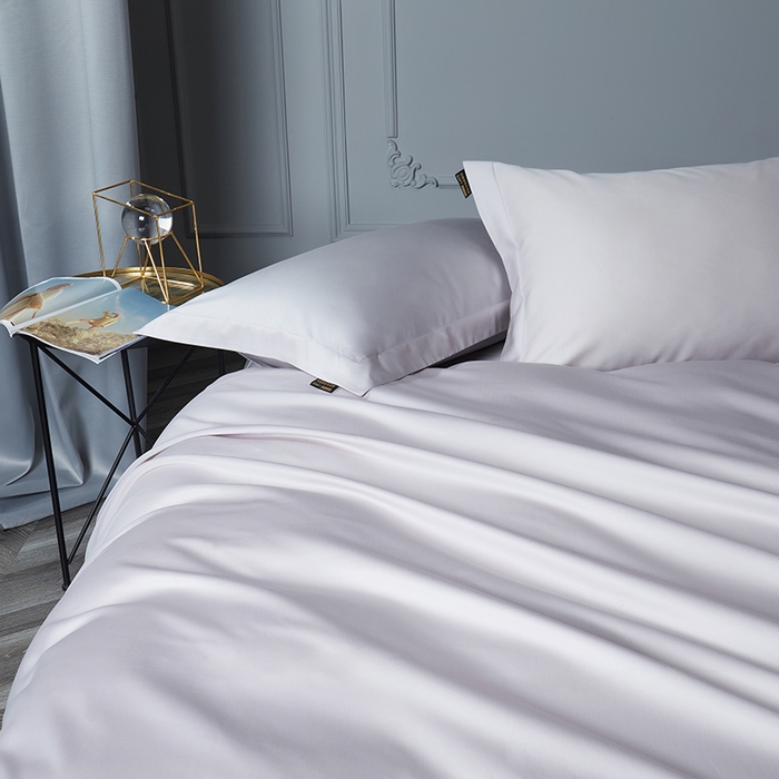 91家纺网 家纺一手货源 找家纺 洽想家 2025新款100支新疆长绒棉纯色双拼四件套 沙滩灰-