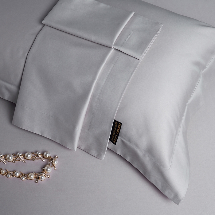 91家纺网 家纺一手货源 找家纺 洽想家 2025新款100支新疆长绒棉纯色双拼四件套 沙滩灰-