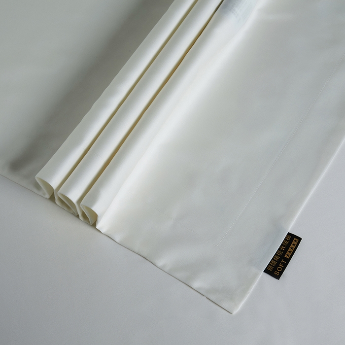 91家纺网 家纺一手货源 找家纺 洽想家 2025新款100支新疆长绒棉纯色双拼四件套 新月白-