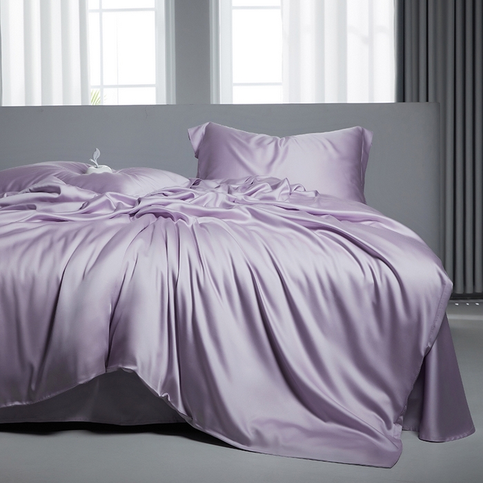 91家纺网 家纺一手货源 找家纺 （总）洽想家 2025新款莱赛尔兰精80支天丝纯色系列四件套