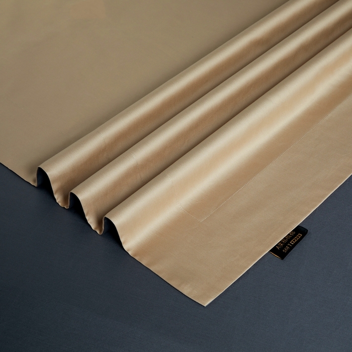 91家纺网 家纺一手货源 找家纺 洽想家 2025新款100支新疆长绒棉纯色双拼四件套 诺丁金+帝王灰-