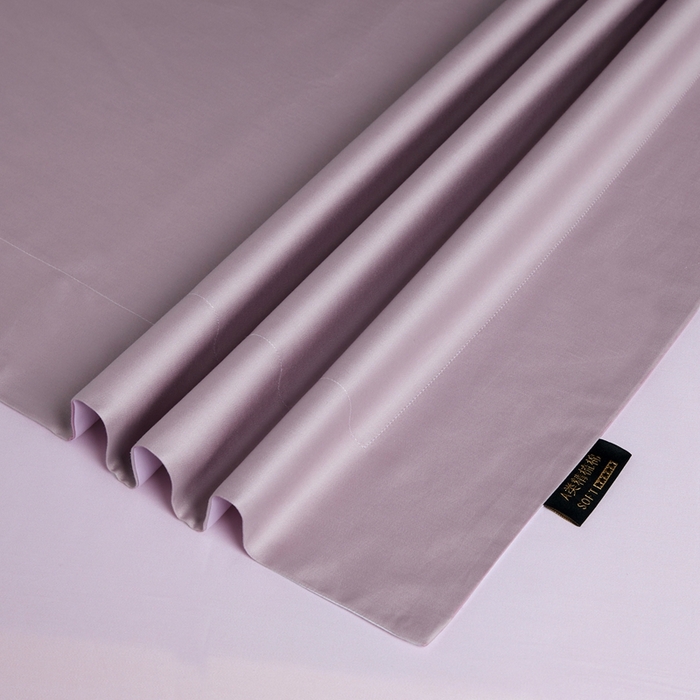 91家纺网 家纺一手货源 找家纺 洽想家 2025新款100支新疆长绒棉纯色双拼四件套 温沙紫+雾紫-