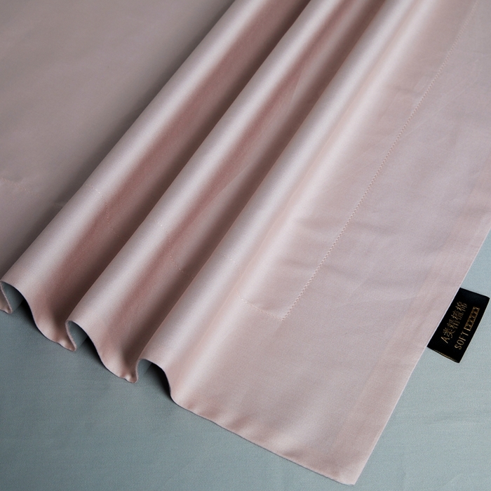 91家纺网 家纺一手货源 找家纺 洽想家 2025新款100支新疆长绒棉纯色双拼四件套 香芋粉+浅灰色-