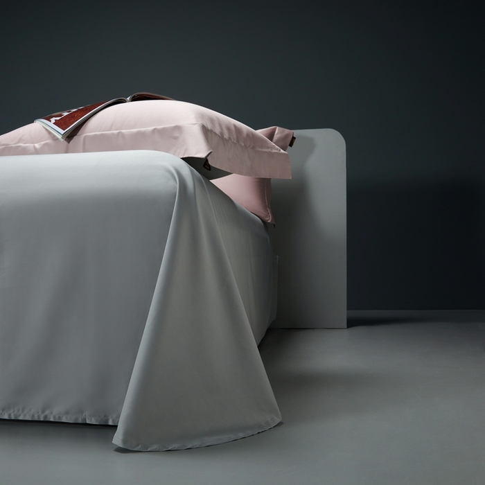 91家纺网 家纺一手货源 找家纺 洽想家 2025新款100支新疆长绒棉纯色双拼四件套 香芋粉+浅灰色-