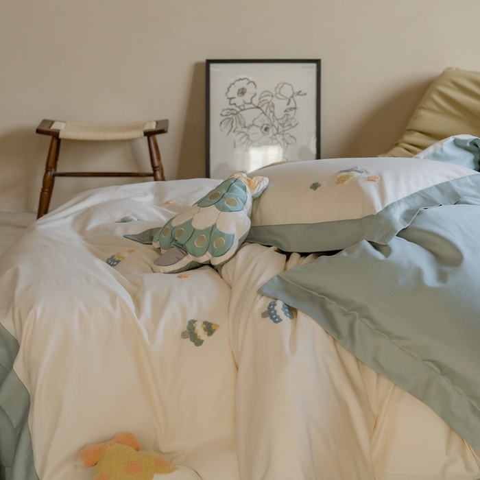 91家纺网 家纺一手货源 找家纺 （总）FORTWO家纺2022新款100高支高密长绒棉毛巾绣四件套