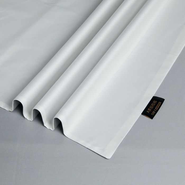 91家纺网 家纺一手货源 找家纺 洽想家 2025新款100支新疆长绒棉纯色双拼四件套 新月白+沙滩灰-