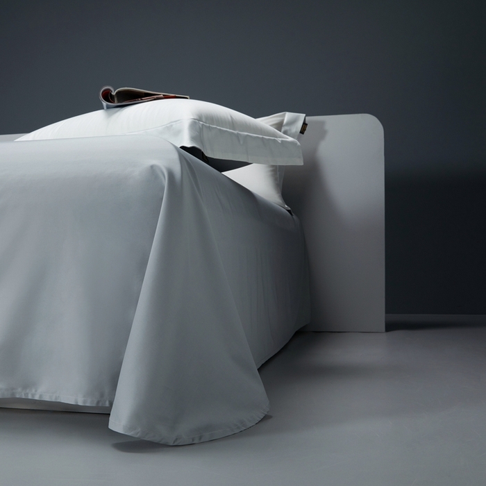 91家纺网 家纺一手货源 找家纺 洽想家 2025新款100支新疆长绒棉纯色双拼四件套 新月白+沙滩灰-