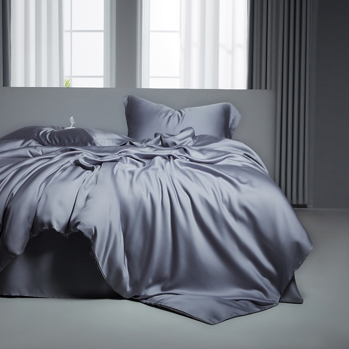 91家纺网 家纺一手货源 找家纺 （总）洽想家 2025新款莱赛尔兰精80支天丝纯色系列四件套