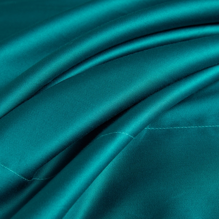 91家纺网 家纺一手货源 找家纺 洽想家 2025新款100支新疆长绒棉纯色双拼四件套 雅克绿+香草绿-