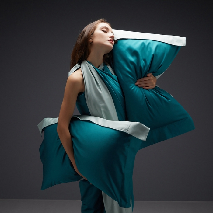 91家纺网 家纺一手货源 找家纺 洽想家 2025新款100支新疆长绒棉纯色双拼四件套 雅克绿+香草绿-