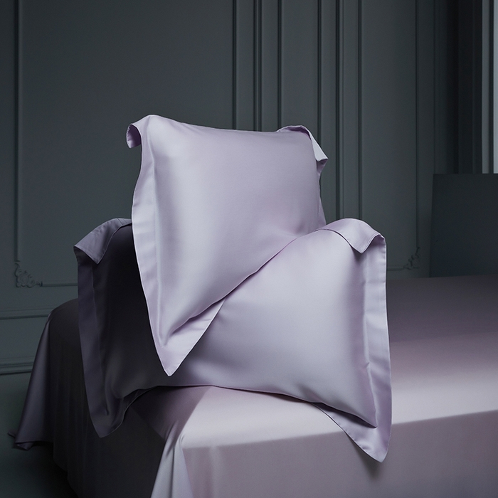 91家纺网 家纺一手货源 找家纺 洽想家 2025新款莱赛尔兰精80支天丝纯色系列四件套 风信紫