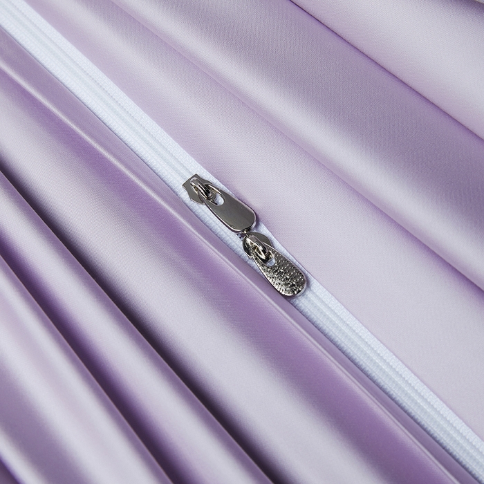 91家纺网 家纺一手货源 找家纺 洽想家 2025新款莱赛尔兰精80支天丝纯色系列四件套 风信紫