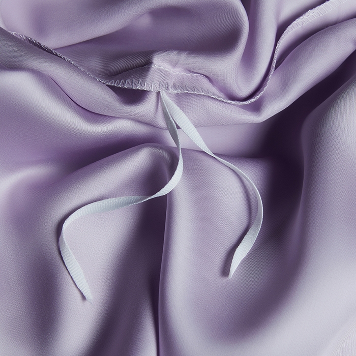 91家纺网 家纺一手货源 找家纺 洽想家 2025新款莱赛尔兰精80支天丝纯色系列四件套 风信紫