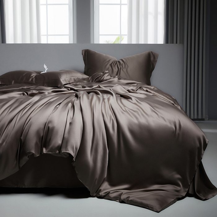 洽想家 2025新款莱赛尔兰精80支天丝纯色系列四件套 拿铁