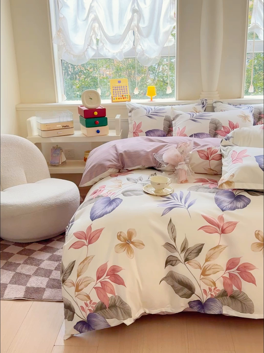 91家纺网 家纺一手货源 找家纺 佑佳家纺 2025新款铂金棉芦荟棉单被套「支持定做各种尺寸」 安娜花园