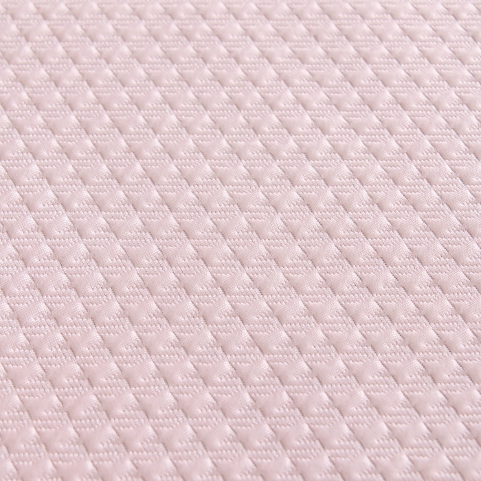 91家纺网 家纺一手货源 找家纺 小牛席业 2025经典款-千鸟格冷感豆豆席系列 床笠款 粉色