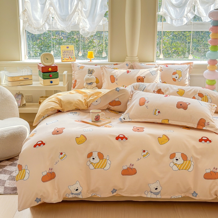 91家纺网 家纺一手货源 找家纺 佑佳家纺 2025新款铂金棉芦荟棉单被套「支持定做各种尺寸」 波波家族