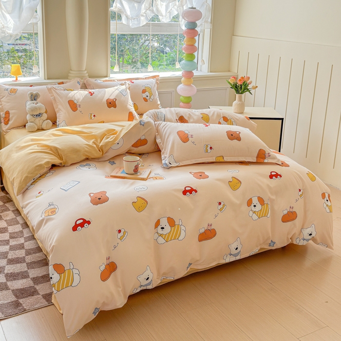 91家纺网 家纺一手货源 找家纺 佑佳家纺 2025新款铂金棉芦荟棉单被套「支持定做各种尺寸」 波波家族