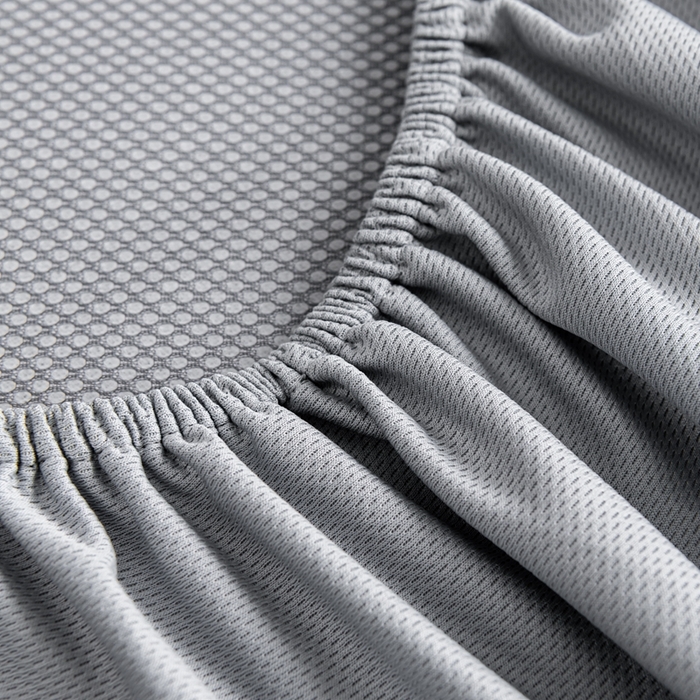 91家纺网 家纺一手货源 找家纺 小牛席业 2025经典款-千鸟格冷感豆豆席系列 床笠款 灰色