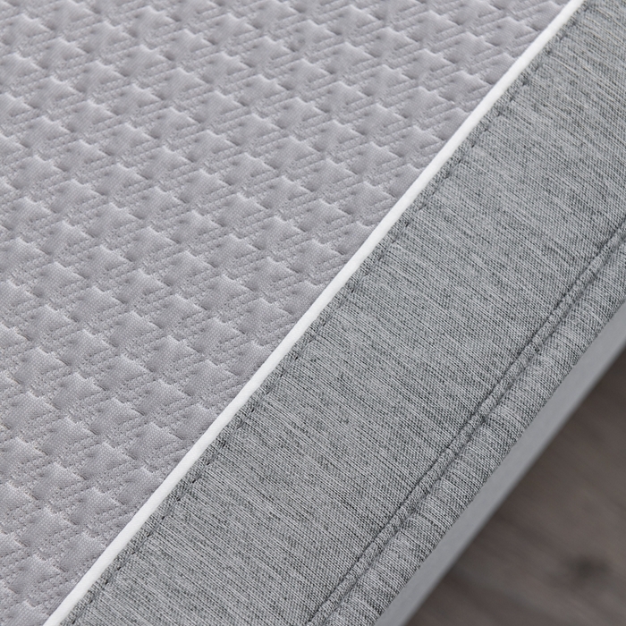 91家纺网 家纺一手货源 找家纺 小牛席业 2025经典款-千鸟格冷感豆豆席系列 床笠款 灰色