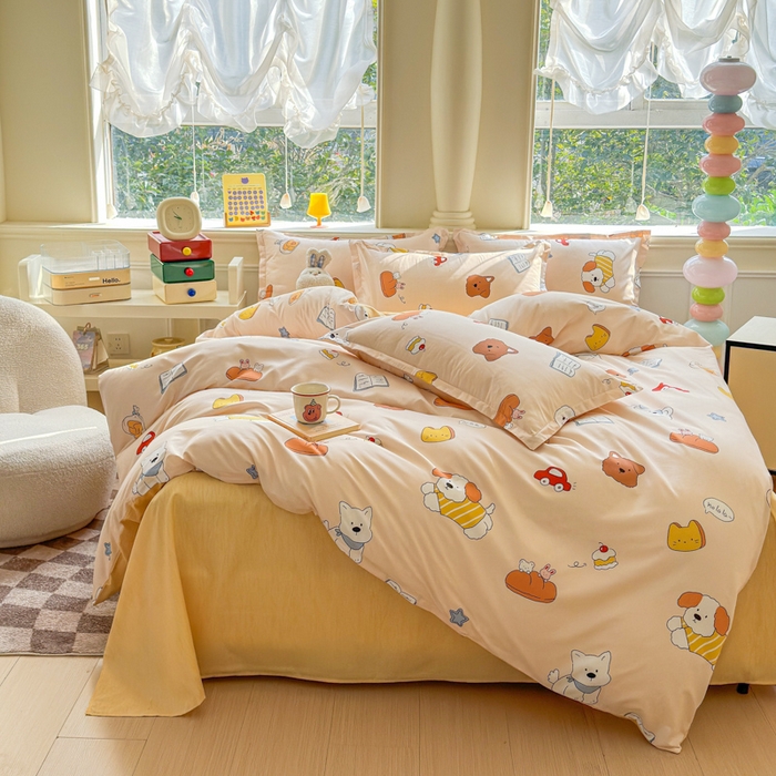 91家纺网 家纺一手货源 找家纺 佑佳家纺 2025新款铂金棉芦荟棉单被套「支持定做各种尺寸」 波波家族