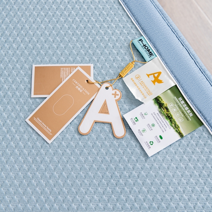 91家纺网 家纺一手货源 找家纺 小牛席业 2025经典款-千鸟格冷感豆豆席系列 床笠款 蓝色