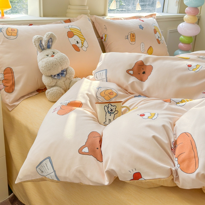 91家纺网 家纺一手货源 找家纺 佑佳家纺 2025新款铂金棉芦荟棉单被套「支持定做各种尺寸」 波波家族