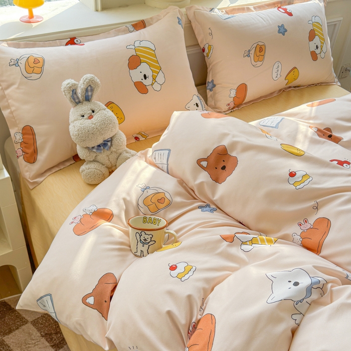 91家纺网 家纺一手货源 找家纺 佑佳家纺 2025新款铂金棉芦荟棉单被套「支持定做各种尺寸」 波波家族