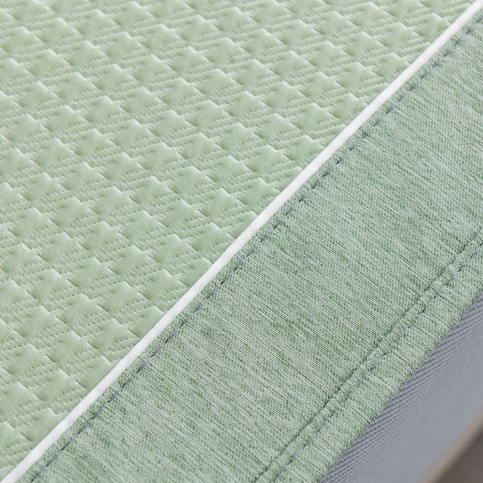 91家纺网 家纺一手货源 找家纺 小牛席业 2025经典款-千鸟格冷感豆豆席系列 床笠款 绿色