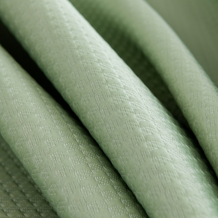 91家纺网 家纺一手货源 找家纺 小牛席业 2025经典款-千鸟格冷感豆豆席系列 床笠款 绿色