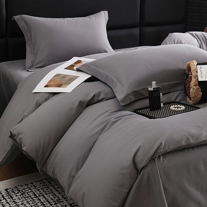 91家纺网 家纺一手货源 找家纺 （总）洽想家 2025新款全棉磨毛纯色四件套