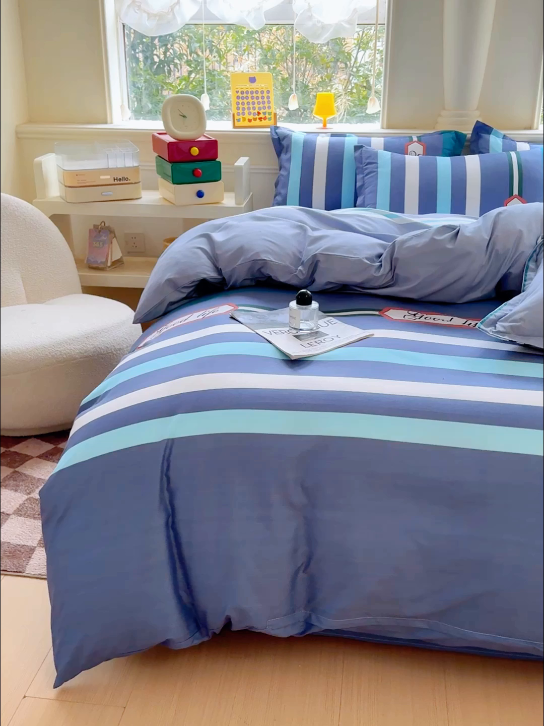 91家纺网 家纺一手货源 找家纺 佑佳家纺 2025新款铂金棉芦荟棉单被套「支持定做各种尺寸」 好生活