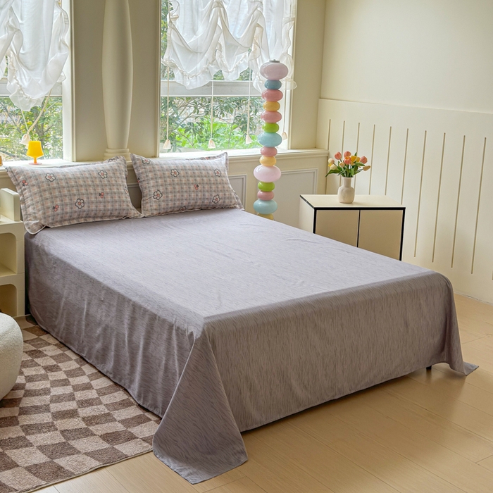 91家纺网 家纺一手货源 找家纺 佑佳家纺 2025新款铂金棉芦荟棉单被套「支持定做各种尺寸」 花骨朵